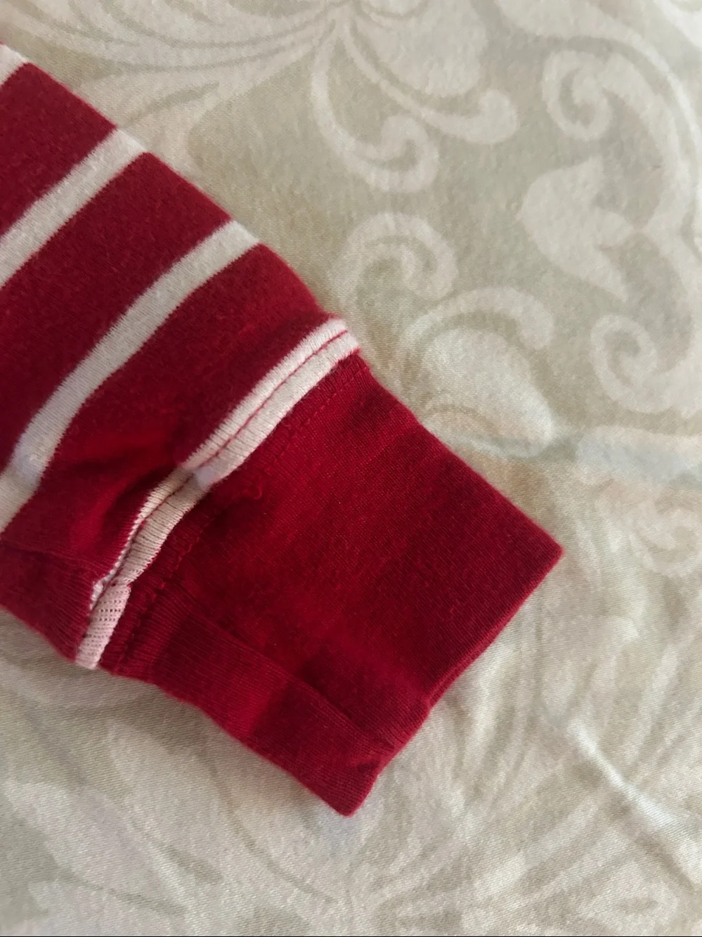 Carter's Red and White Striped Santa Pajama Set